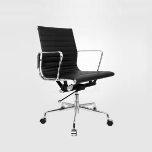 임스 로우 오피스 체어 블랙 (바퀴형)