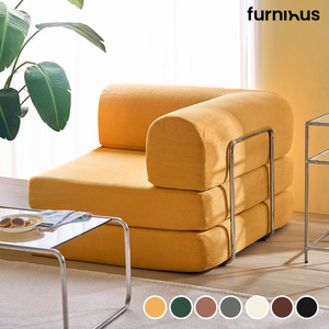 퍼니인어스 멜로우 볼드 소파 - 1인용 패브릭 가죽 소파 이미지